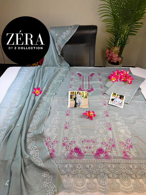 Luxury Chikankari Embroidered Lawn Suit