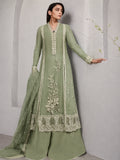 Luxury Olive Sage Green Embroidered 2 Piece Unstitched Suit