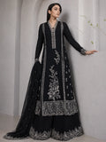 Luxury True Black Embroidered 2 Piece Unstitched Suit