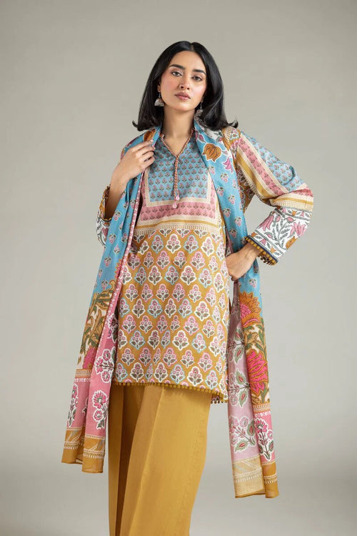 Floral Tailored 3 Piece Lawn Suit