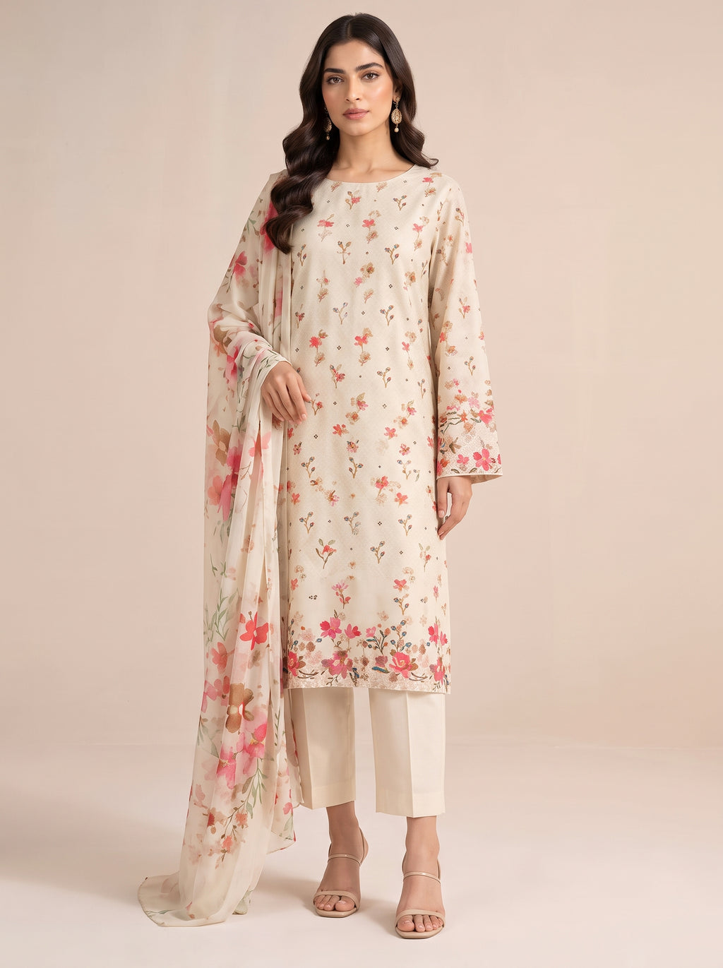 Printed Lawn 3 Piece Unstitched Suit