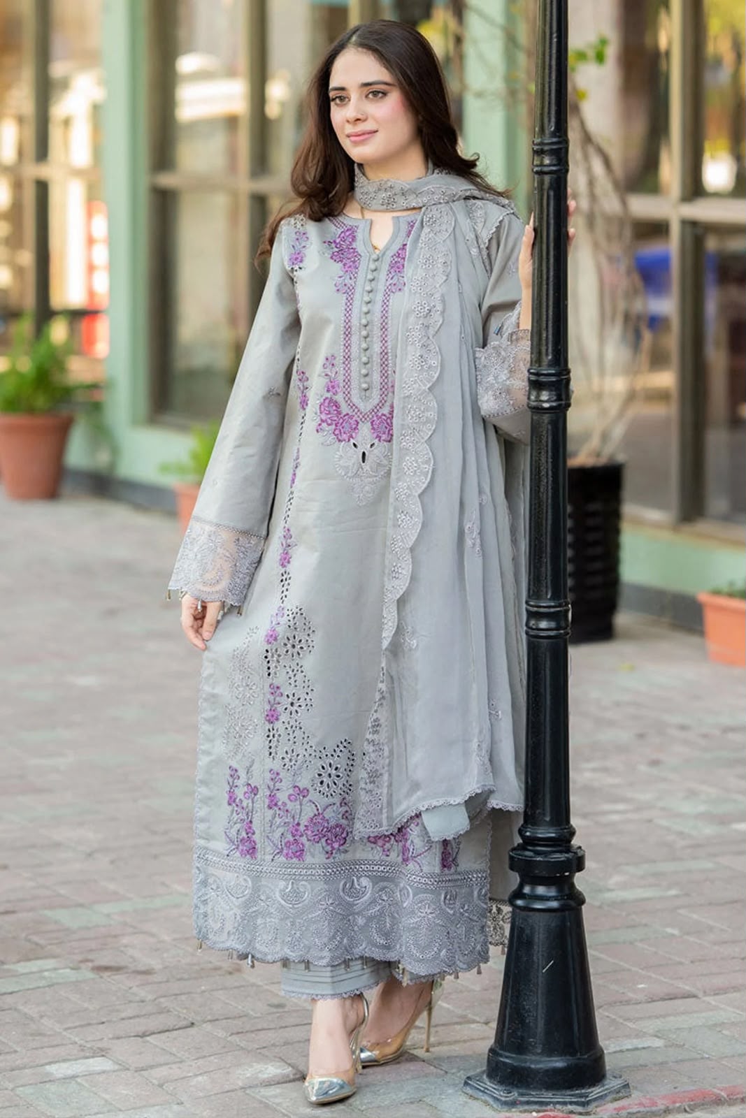 Luxury Chikankari Embroidered Lawn Suit