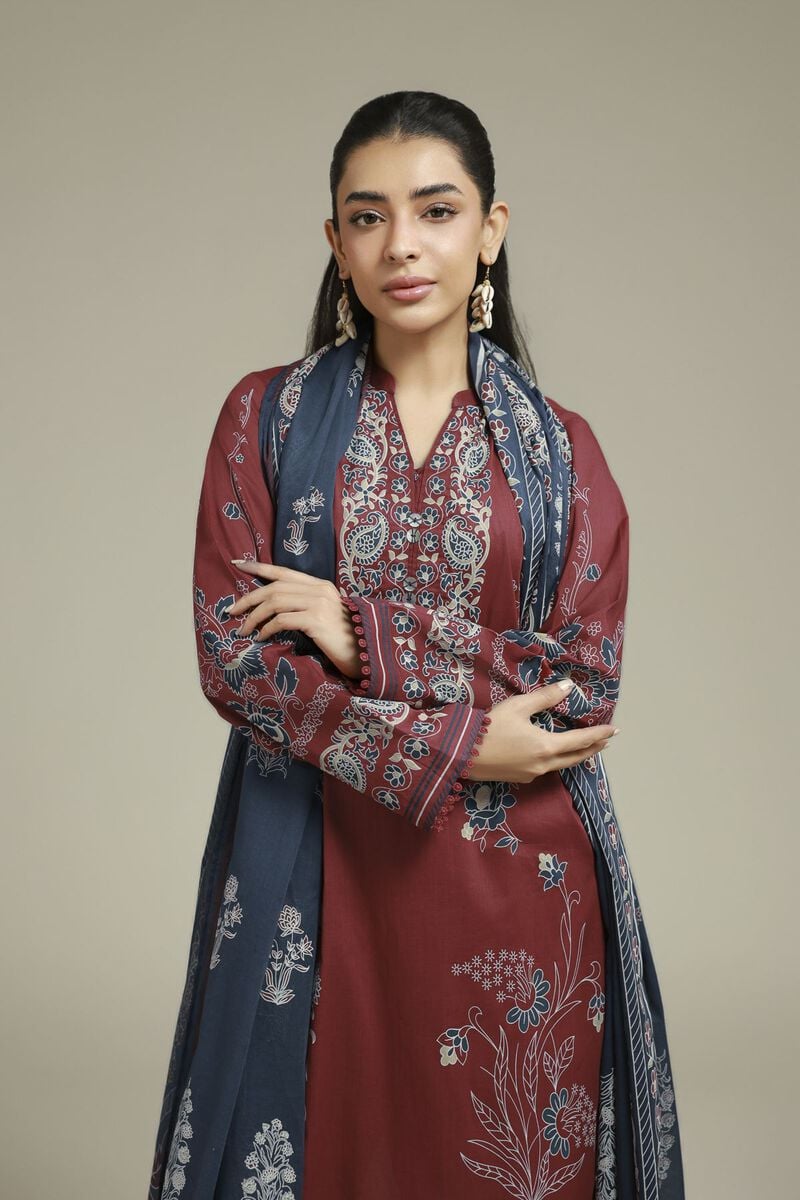 Puff Print Cambric 3 Piece Suit