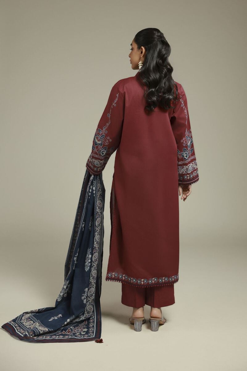 Puff Print Cambric 3 Piece Suit