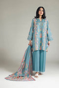Digital Printed Textured Lawn 3 Piece Suit