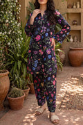 Printed Lawn 2 Piece Unstitched Suit – Black | ZERA by Z