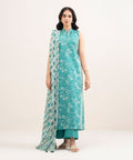 Printed Lawn 3 Piece Unstitched Suit – Sea Green | ZERA by Z